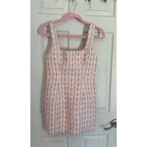 Rumored Pink Tweed Sleeveless Mini Dress Size 4 NWT